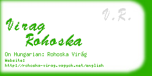 virag rohoska business card
